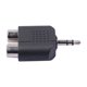 thumbnail image 4 of Gwong Electrónica Cables negros para ir a 3,5 mm Macho estéreo al adaptador de video de audio femenino RCA dual, 4 of 5