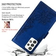 thumbnail image 4 of TECH CIRCLE For iPhone 15 Pro Max Wallet Case,PU Leather Protective Phone Case Wrist Strap Card Slots Holder Embossed Lace Flower Stand Flip Case for Apple iPhone 15 Pro Max 6.7" 2023,Darkblue, 4 of 6