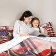 thumbnail image 5 of American Flag Comforter Set, Cute Deer Down Comforter Twin Teens, United States Bedding Set USA Federations Stars Duvet Sets Geometric Stripes Bedroom Decor with 1 Pillowcase, 5 of 7