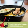 thumbnail image 2 of Food Grade Silicone Slotted Spoon 33cm High Heat Resistant Kitchen Utensil for Draining Oil and Water, 2 of 8