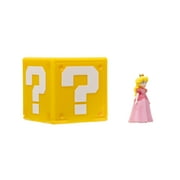 Super Mario Bros Movie Mini Princess Peach Action Figure, with Question Block (1.25)
