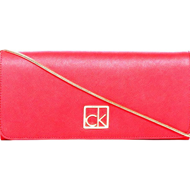 Calvin Klein H5JG14JW Saffiano Leather Red Clutch -