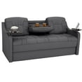 thumbnail image 2 of Qualitex De Leon Console DX RV Sofa Bed - 78" Wide - Charcoal Ultimate Leather, 2 of 9