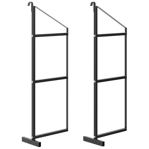 3-Tier Shipping Container Shelving Bracket- 22"(D) x 60"(H) Black Powder Coated Steel Storage Brackets for Heavy Duty Trailer Containers - Easy to Assemble & Remove