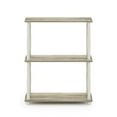 thumbnail image 4 of Furinno Turn-N-Tube 3-Tier Compact Multipurpose Shelf Display Rack with Classic Tube, Sonoma Oak/White, 4 of 5