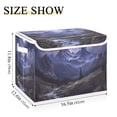 thumbnail image 5 of Yayeee Collapsible Cube Storage Bin with Lid Fabric Closet Decorative Basket with Handles, Moonlight Mountain, 5 of 7