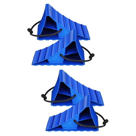 unbranded 4 pcs Wheel Chocks Vehicle Wheel Stabilizer Tire Chocks Portable Wheels Stopper for RVs Trailer Truck