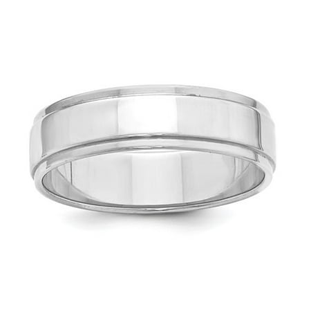 Sterling Silver 6mm Engravable Flat w/ Step Edge Band