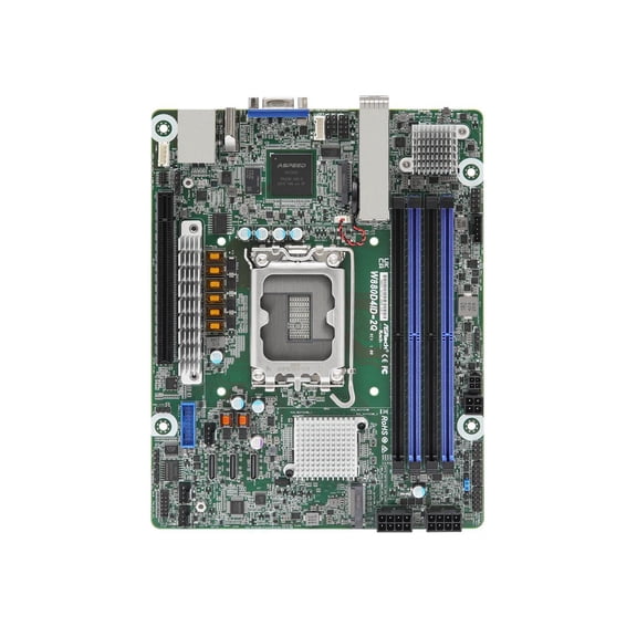 ASRock Rack Server Motherboard W880D4ID-2Q Deep mini-ITX Single Socket LGA 1851 Intel Core Ultra Desktop Processors (Series 2) Dual SFP28