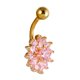 thumbnail image 5 of s de de circonita con flores , barra de , joyería para perforaciones corporales Sunnimix Anillo del ombligo, 5 of 8