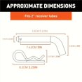 thumbnail image 2 of PENGX Trailer Hitch Pin And Clip  Diameter 5/8 Inch  Fits 2 Or 2-1/2 Inch Receiver  Clear Zinc-1 Pack, 2 of 6