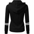 thumbnail image 4 of Dezsed Womens Slim Fit Lightweight Zip Up Hoodie with Pockets Long Sleeve Full-Zip Hooded Sweatshirt Black L, 4 of 5