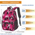 thumbnail image 3 of Camo and Twig Pink Pattern 17" School Backpacks for Teens,Waterproof Oxford Fabric,S-Shape Padded Straps for School,Travel,Hiking,Camping, 3 of 6