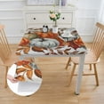thumbnail image 2 of BANET  Fall Floral Leaves Tablecloth Thanksgiving Pumpkins Table Cloth Boho Waterproof Oil Proof Polyester Table Cover Decor for Home Dining Outdoor,Parties white, 2 of 7