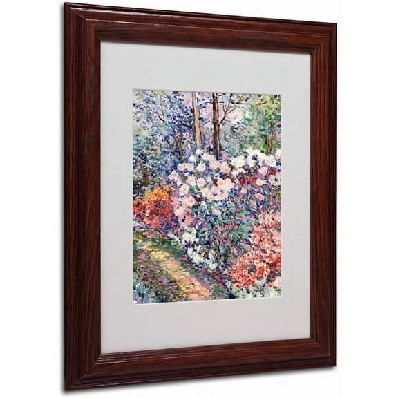 Trademark Fine Art "Flowers In the Forest" Canvas Art by Manor Shadian, Wood Frame