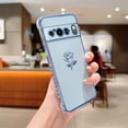 thumbnail image 5 of Compatible with Google Pixel 8 Case Cute Rose Flower Phone Case for Women Girls Luxury Plating Full Camera Lens Cover Protection Shockproof Pixel 8 Case 6.2" Soft Bumper Funda (Sierra Blue), 5 of 9