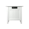 thumbnail image 3 of Leo & Lacey Transitional Wood Side Table with USB Charging Ports in White, 3 of 9