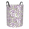 thumbnail image 2 of Daiia Lavender Flowers Round Laundry Basket with Handles Thickened Waterproof Circular hamper,Dirty Clothes Storage Basket for Bedroom,Bathroom,College Dorm-Medium, 2 of 8