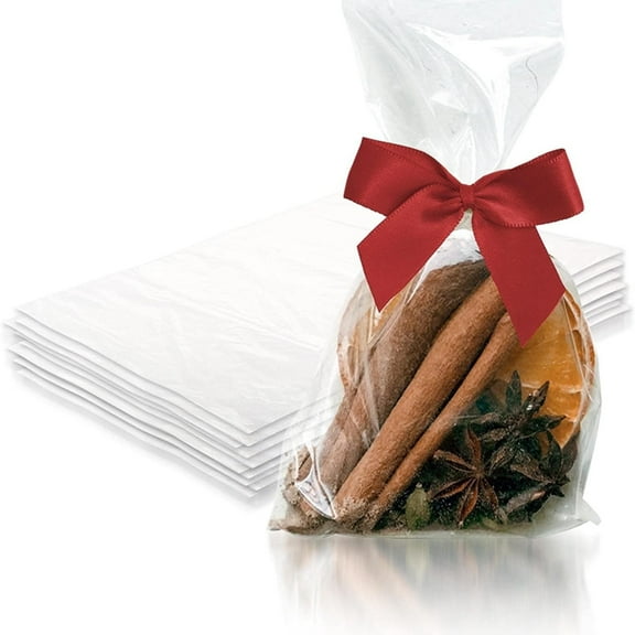 Clear Plastic Bags 4" x 2" x 8". Pack of 1000 Small Gusseted