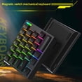 thumbnail image 3 of Teclado Computadora Teclados para Jugadores Juegos HE30 Wi 29 Teclas Interruptor Magnético RGB Retroiluminado Electrónicos Oficina Rojo, 3 of 9