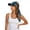 Blue, variant on Womens Satin Visor Head Scarf, Tie Strap Square Sun Hat One Piece Design for Summer Party