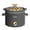 Gray, variant on 2QT Small Slow Cooker with Removable Ceramic Pot, 3 Heating Settings, Dishwasher-Safe Glass Lid, Black
