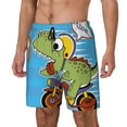 thumbnail image 2 of Xecao Dinosaur Riding a Motorcycle for Men's Swimming Trunks Swim Trunks Quick Dry Swim Shorts with Mesh Lining Funny Swimwear Bathing Suits, 2 of 9