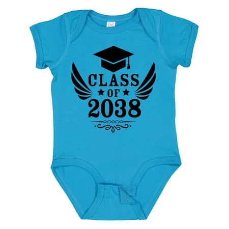 

Inktastic Class of 2038 with Graduation Cap and Wings Gift Baby Boy or Baby Girl Bodysuit