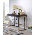 thumbnail image 1 of ACME Boice Desk in Espresso PU & Champagne, 1 of 3
