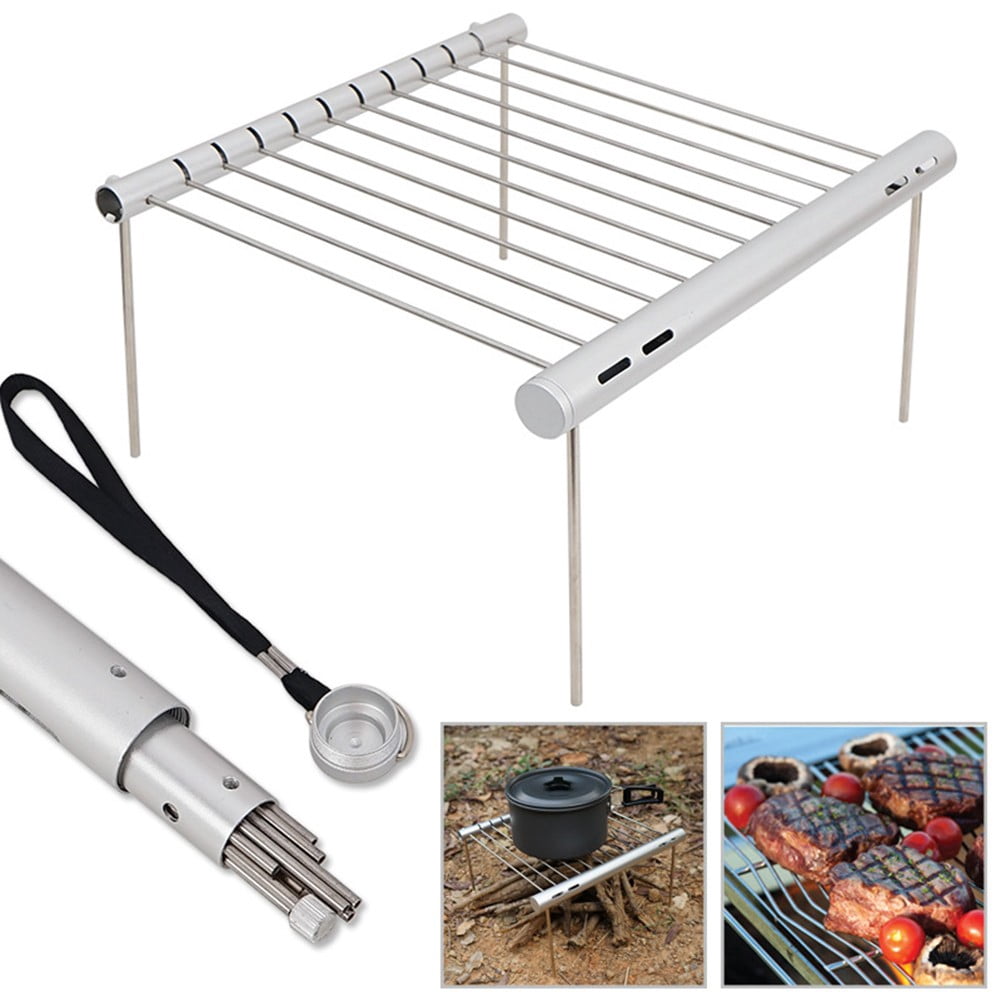 Portable Camping Grill Folding Stainless Steel Charcoal Bbq Grill for Picnic