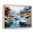 thumbnail image 2 of Designart "Endless Journey by the Turquoise River II" Landscapes Floater Framed Wall Art Print, 2 of 7