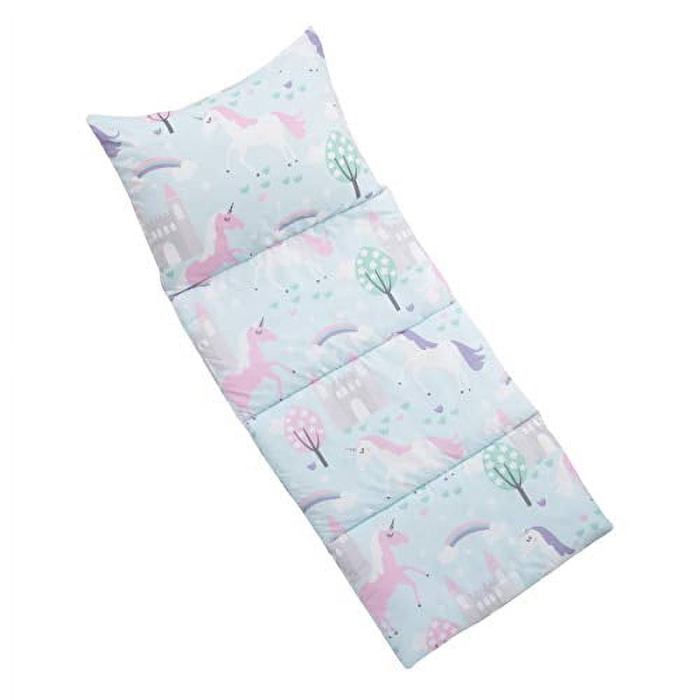 Everything Kids Pink Unicorn Easy Fold Toddler Nap Mat, Preschool Girl
