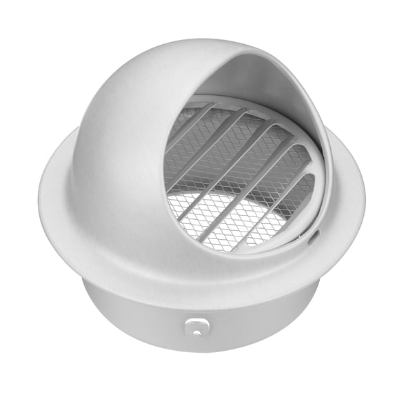 Uxcell 5 Inch Round Wall Vent Cap, Hemispherical Exhaust Grille Vent Covers, Silver