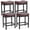 Brown, variant on CONCETTA Set of 2 Bar Stools - 24" Counter Height, Metal Base & PU Leather Seats, Gray