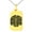 Gold, variant on Stainless Steel Letter R Initial 3D Cube Box Monogram Engraved Small Rectangle Dog Tag Charm Pendant Necklace