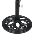 thumbnail image 1 of Sunnydaze Support de Base Rond Décoratif pour Parasol de Patio/jardin en Fonte Robuste pour l'Extérieur - 18 Pouces - Noir, 1 of 10