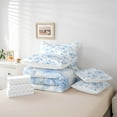 thumbnail image 5 of Feelyou Blue Rose Floral Twin Bedding Sets 7-Piece, Vintage Elegant Bedding Comforter Set, Rustic Farmhouse Sheet Sets, Super Cozy Room Decor, 5 of 7