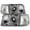 Ultra Shine Sterling Chrome Plated Housing, variant on AKKON - For Ford Ranger Pickup Truck Chroem Clear Projector Headlights w/ Corner Signal Light Lamps Replacement