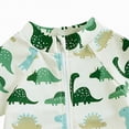 thumbnail image 4 of NIEWTR Baby Boy Swimsuit UPF 50+ Short-Sleeve One Piece Zipper Toddler Bathing Suit Baby Beach Wear Sunsuit(Green,0-3 Months), 4 of 8