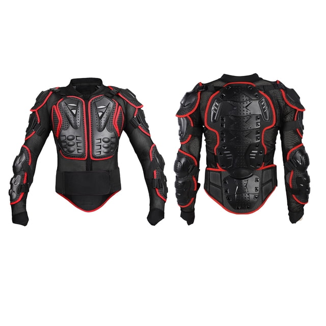 Jacket Protectora De Motocicleta Armor De Cuerpo Completo Atentable Ajustable Ajuste Bike Bike Bike Protección De Protección De La Columna Vertebral Para Motocross ATV Negro
