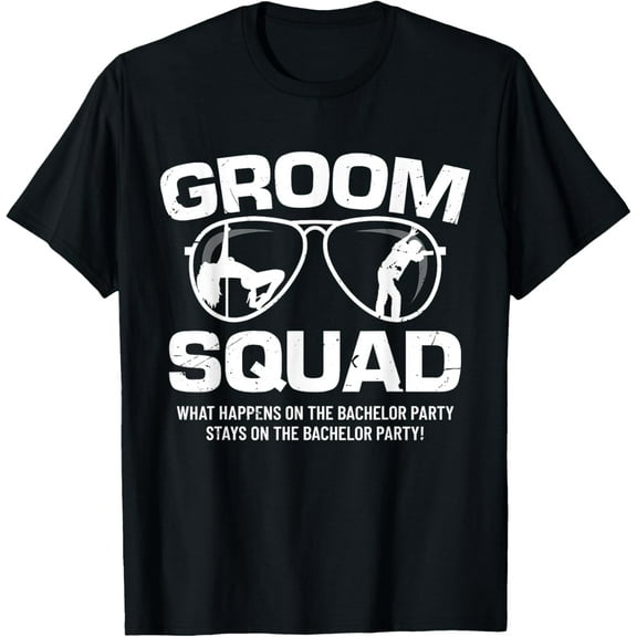 Groom Squad | Bucks Groom Groomsmen | Bachelor Party T-ShirtMen and women, Black T-shirt, size: Extra large