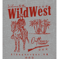 thumbnail image 2 of Wild West Cowboy Adult Heather Gray Crew Neck Short Sleeve Tee-Medium, 2 of 6