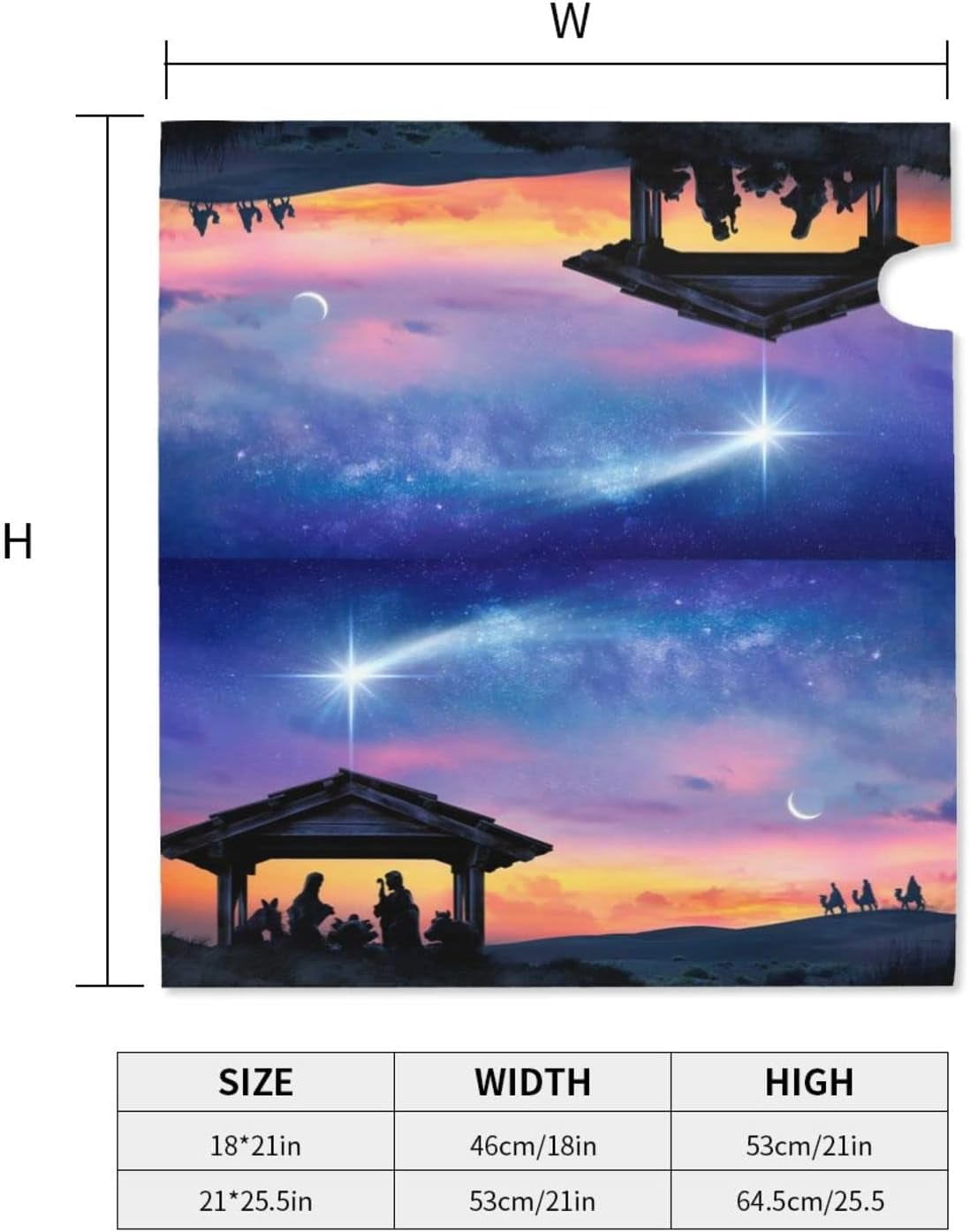 Nativity Scene Christmas Mailbox Magnetic Post Mailbox Cover Garden Decor Outdoor Large 25.5" X 21"