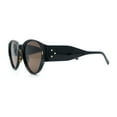 thumbnail image 6 of Womens Mod Vintage Style Thick Temple Round Hipster Plastic Sunglasses Black - Brown, 6 of 8