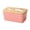 A003- Pink, variant on Kitchen Organization and Storage, 6.5X4X3 Inch Black Ceramic Butter Holder with Bamboo Lid, Included Smooth Grip Butter Model with Storage Slot, Sealed Countertop Butter Crock