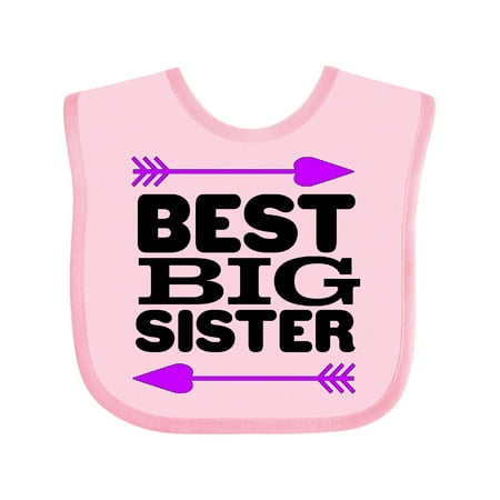 

Inktastic Best Big Sister Girls Baby Bib