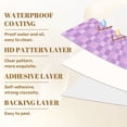 thumbnail image 6 of Peel and Stick Wallpaper Purple Checkerboard Light Dark Shades Wall Mural 17.7in x 9.8ft Self Adhesive Removable Wall Paper Renter Friendly Wallpaper for Nursery Bedroom Cabinets, 6 of 8