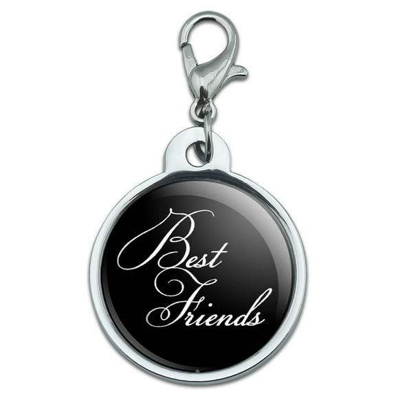 Best Friends on Black Small Metal ID Pet Dog Tag