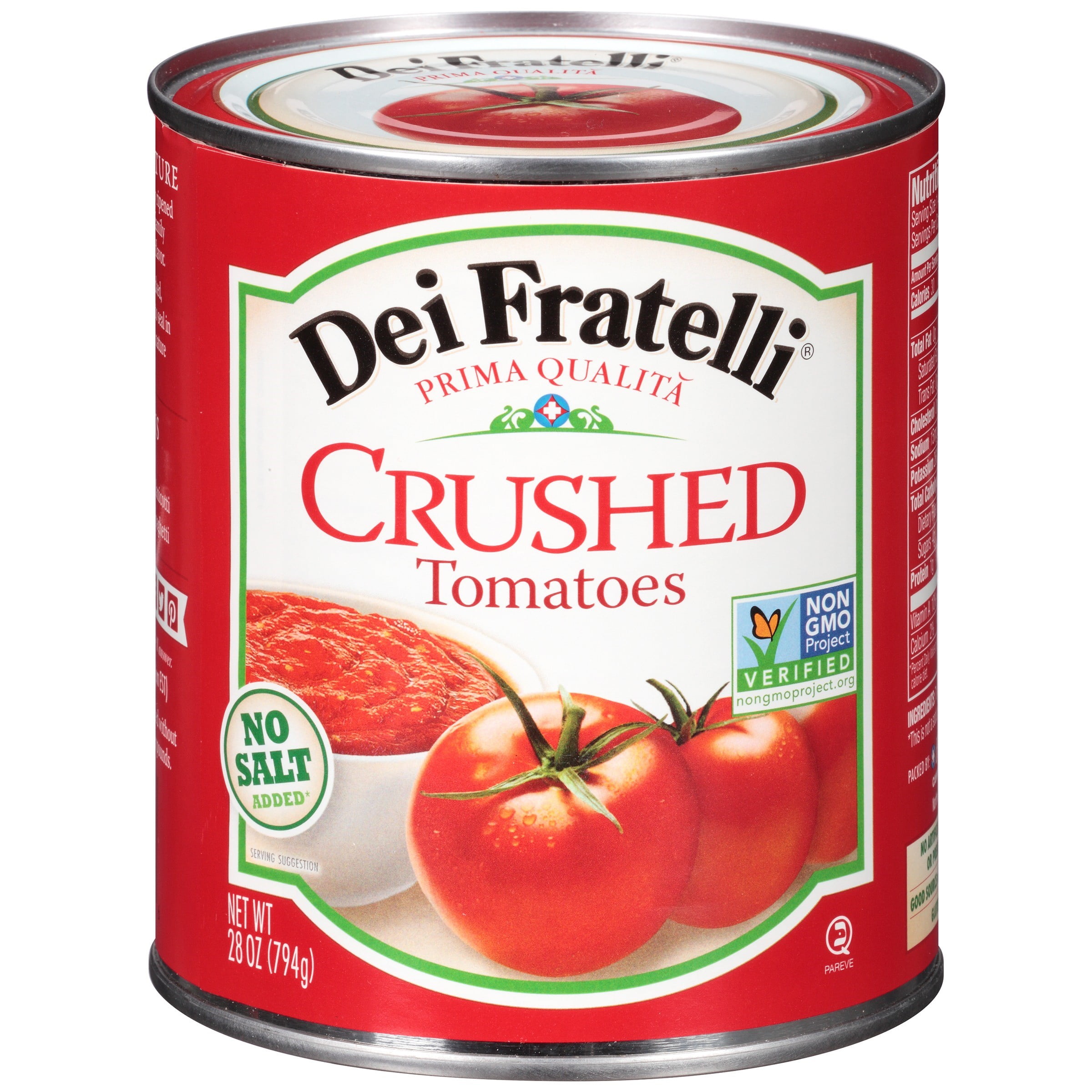 Dei Fratelli Crushed Tomatoes, No Salt Added, 28 Oz