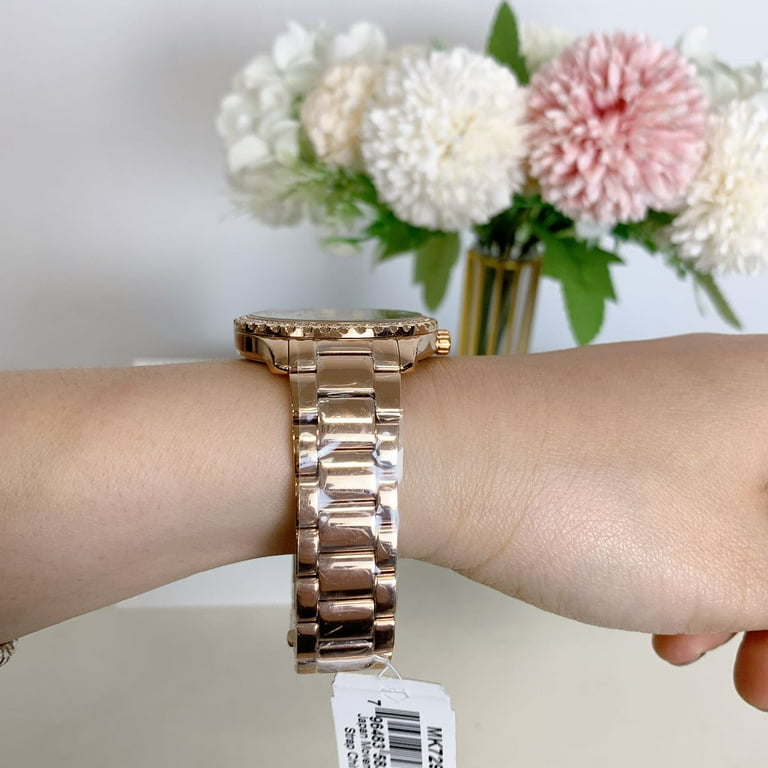 SALE!Michael Kors Layton ローズゴールド-Tone Bracelet Michael Kors Layton Women's Rose Gold Stainless Steel Watch